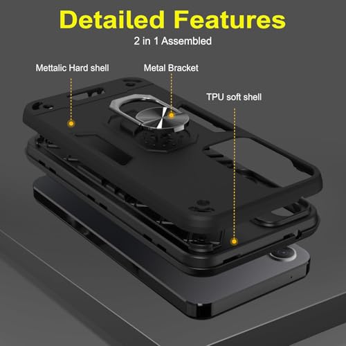 Image of NDCOM for Samsung A35 5G Back Cover | Durable and Stylish Samsung A35 5+G Back Cover Samsung A35 5G Cover | Ring Holder Case