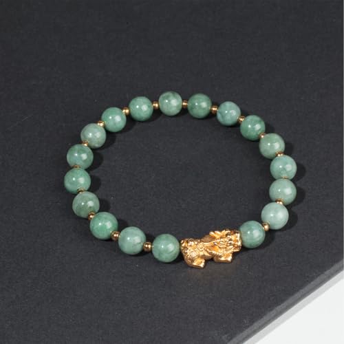 Image of Fengshui Bracelet Natural Green Real Jade Bracelets for Women Attract Lucky Wealthy Bracelet Unisex Protection Jewelry for Women Men Gift