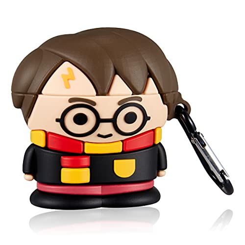 Oqplog Silicone Case for AirPod 2/1 Cartoon Funny Kawaii Cute Design Fun Cover for Girls Boys Teen Fashion Cool Character Unique Soft Designer Character 3D Cases for AirPods Air Pods - Stand Potter