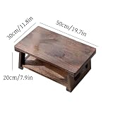 Niski Stolik Kawowy Z Litego Drewna W Stylu Japońskim, Stół Podłogowy Z Półką Do Przechowywania, Narzędzie, Składane Małe Biurko Na Tatami, Balkon, Salon, Medytacja Do Użytku Domowego(Size:50x30x20cm)