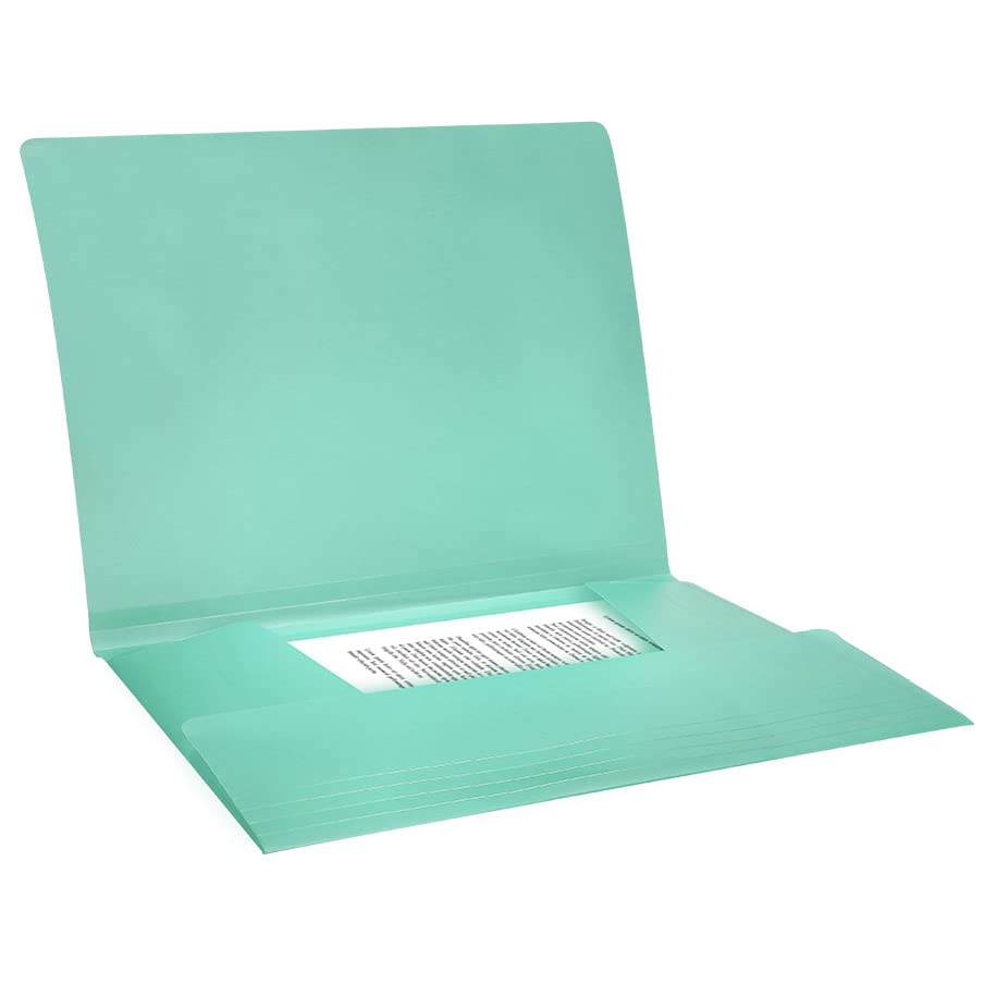 Chemise Polypropylène Liderpapel - Dos Flexible, Rabats A4 210x297 Mm, 400 Microns, Translucide Vert - 100 Feuilles