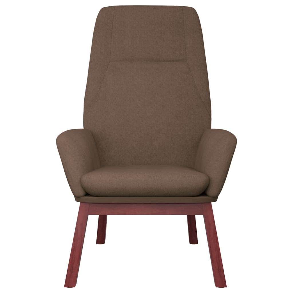Cómoda silla de relax de color topo de tela transpirable y duradera, ideal para comedor y ocio con estructura metálica estable y patas de madera de goma