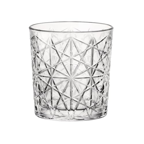 Vasos de agua de vidrio tallado vintage y sin plomo boca ancha 2