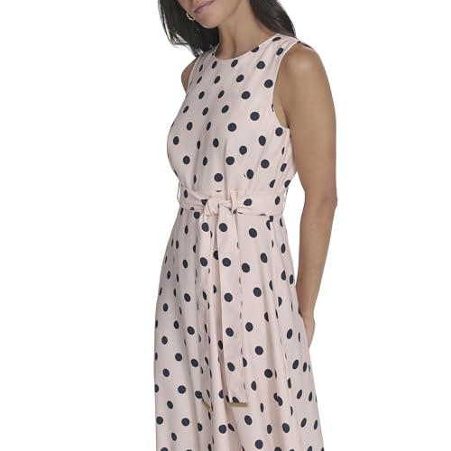Calvin Klein Women's Aline Tie Belt Sleeveless Midi Dress2