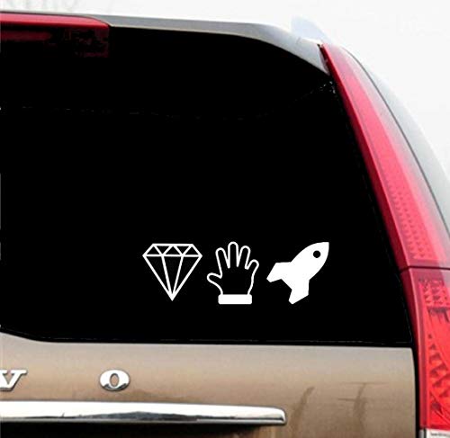 Diamond Hands Robin Hood WSB Wall Street Vinyl Decal Car Sticker Creative Fashion Laptop Accessories Approximately 8 (White)