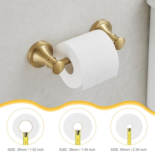 BESy Bathroom Toilet Paper Holder Wall Mount Tissue Holder Brushed Gold by BESy - Used condition - Image 6