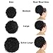 AISI QUEENS Extra Large Afro Puff Drawstring Ponytail for Women,Big Black Afro Kinky Curly Hair Bun Synthetic Hairpieces Clip in Hair Extensions for Black Women Girls (Extra Large,1B#)