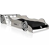 🏎️Kinderbett inklusive Lattenrost 🏁: Das Kinderbett im Rennauto - Design ist sehr stabil durch die MDF Holz Konstruktion. Außerdem bekommen sie bei dem Autobett der Marke Deuba, noch einen hochwertigen 200x90cm Lattenrost gratis dazu geliefert.