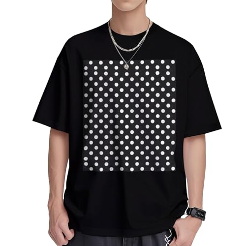 T-shirt homme col rond imprimé pois parfait pour les vacances et les sorties