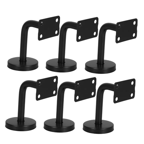 Soporte pasamanos de acero inoxidable macizo y diseño decorativo negro para barandillas