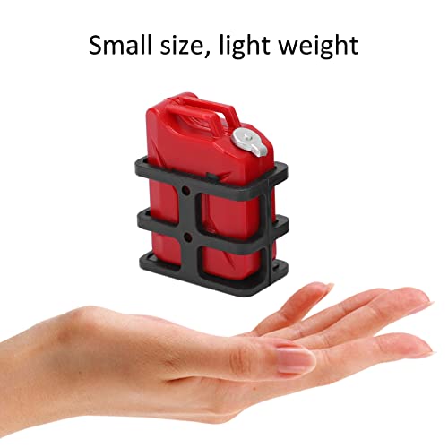 Yctze Rc-Auto-Simulierter Kraftstofftank aus Kunststoff, 1 Paar Rc-Auto-Simulierte Kraftstoffmontage-Ölkanne für 1 8 1 10 Rcwler-Autodekorationszubehör Rc-Kraftstoffdekoration (Rot)