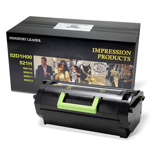 IMPRESSION PRODUCTS Extra High-Yield Toner Cartridge 52D1H00 – 25,000-Page Yield – Compatible with Lexmark MS710, MS711, MS810, MS811, MS812