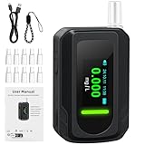 Meisihee Ethylotest Electronique   Alcootest avec capteur électrochimique et Commande à 1 Bouton, Ethylometre avec 10 Embouchures, Test Alcoolémie précis