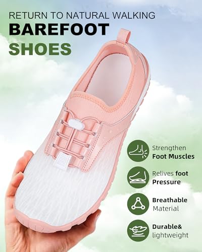 Image of Barefoot Water Shoes for Men Women 2026 Quick Dry Athletic Shoes Non-Slip Wide Toe Aqua Footwear Beach Swim Hiking Kayaking Yoga Outdoor Sport