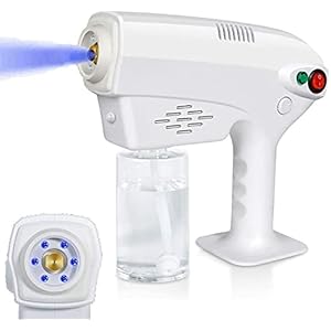 TOPNIU Ongediertebestrijding verdampingSterilisatie spuitpistool Huishoudelijke draagbare desinfectie spuitpistool blauw licht stoom spuitpistool, 500 ml elektrische sproeier, Draadloze desinfectie sterilisatie spuitbus voor Ou