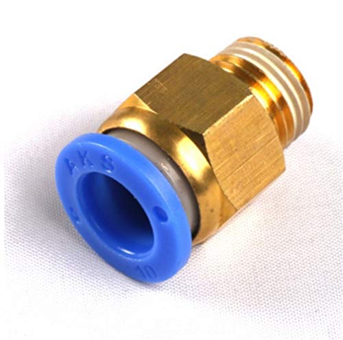 Pipe Repair Tools 10pcs 1/8'' 1/4'' 3/8'' 1/2'' Male-4 6 8 10 12mm Straight Push In Fitting Pneumatic Push To Connect Air Adapter Plug Socket Connector (Color : PC 10 x 03)