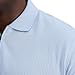 Haggar Men's Premium Comfort Quarter Zip Short Sleeve Polo Shirt, Sky Blue, Medium