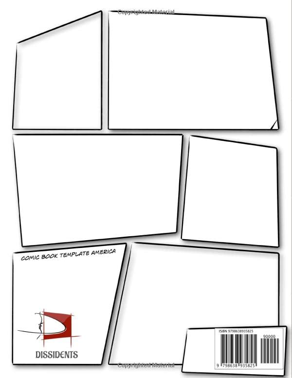 Miniatura 2 de Blank Comic Book Comicas Awsome 120 Blank Comic Book Templates for Kids Teens and Adults - Draw Your Own Comics 2- 7 Panel Without Bubbles - Blank