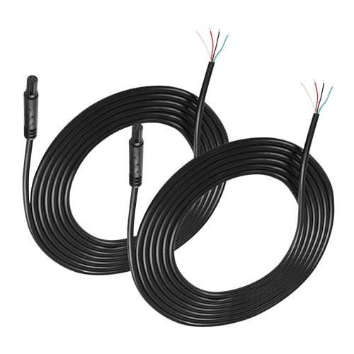 Image of MEIRIYFA 4 Pin Dash Cam Cable Rear Camera Pigtail Cable,4 Pin Female Bare Wire Rear View Backup Camera Extension Cord,2 Pack Dash Cam Rearview Mirror Cable for Pick-up Trucks,Trailer,RV,SUV,Bus -6.5FT