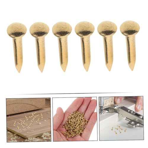 Clavos redondos de cobre 100 unidades fuertes y afilados para colgar fotos y trabajos en madera miniatura 4