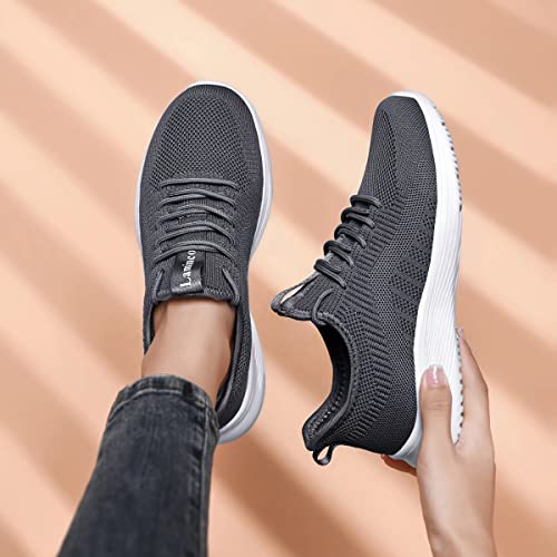 Image of Lamincoa Womens Slip On Walking Shoes Non Slip Casual Road Running Lightweight Mesh Fashion Sneakers for Gym Travel Workout