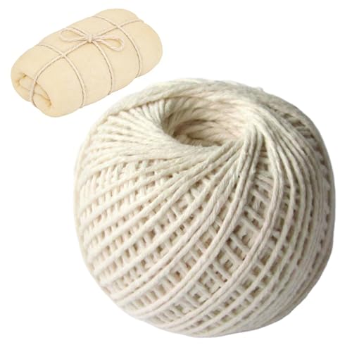 Xmccvt de Cocina | Cordel de Cocina de 2 mm Resistente y Suave, 85 m,para Atar Carnes y,para Embutir Salchichas, Atar, Jardinería, Ganchillo, Punto, Manualidades