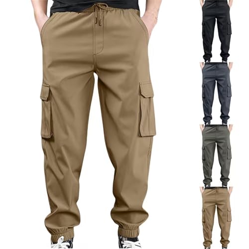 Pantalon cargo léger homme pantalon ample décontracté en polyester léger