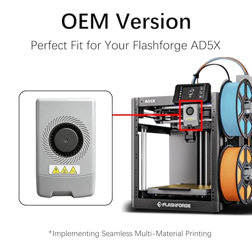 Image of Original Ad5x Extruder Front Cover with 4010 Cooling Fan Prevents Extrusion Failure for Flashforge AD5X Hotend Cover High‑Temp Resistant Material,Toolhead Front Cover for Flashforge AD5X Accessories