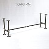 Rusty Design H16, BKH1116C50 Pipe Legs KIT with Cross Bar for Bench or Narrow Coffee Table, H Shape, L50 x W11 x H16, Pack Suitable for 1 Table