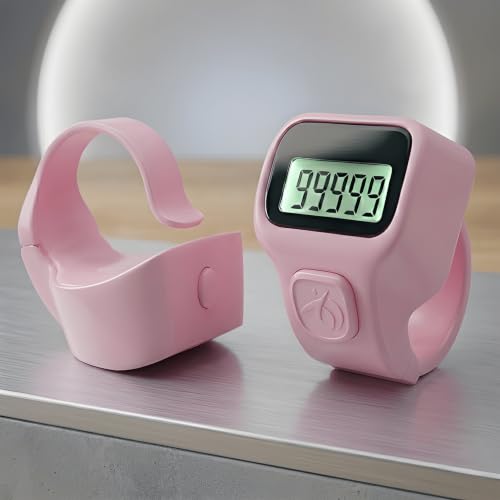 Image of Digital Finger Ring Counter, LCD Display, LED Back Light in Display, up to 99999 (Pack of 1- Any Random Colour Will Be Sent As Per Availability) (Light Pink)