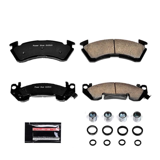 Image of PowerStop Front Brake Pads for Buick Commercial Chassis 1992-96 |Chevrolet Caprice 1991-93 |Impala 1994-96 - Z23 Carbon-Fiber Ceramic Brake Pads with Installation Hardware, Z23-614