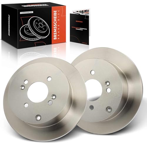 Frankberg Brake Disc Set incl. 2x Discs Rear Solid Ø262mm Compatible with i20 PB PBT Rio II JB Accent III MC Getz TB Replace# 58411AC800, 584111C800