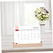 SHINEOFI Creative Wooden Photo Display Stand for Desk Calendar Memo Cards Elegant Tabletop Decor for Photos Notes Cards Compact Wooden Base for Stylish Organization