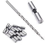 Acorn Nut Fasteners (10 Pack) with Step Drill for DIY Handles & Knife Handle Repair - USA Size (3/16 x 4-40US x 0.9) - (Stainless Steel Heads)