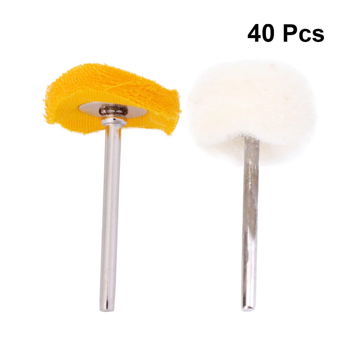40pcs Cloth Polishing Wheel T-Shape Buffing Wheel Set with Handle for Mirror Polishing
