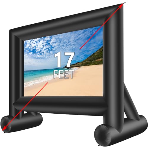 Pantalla de proyección inflable de 17 pies exterior delantera trasera