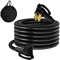 SBB 50-Amp 25Ft Extension Cord for RV and EV, 4-Prong 250-Volt, NEMA 14-50P to 14-50R 6/3, 8/1 STW AWG Gauge Power Cord with Grip Handles and Carry Bag