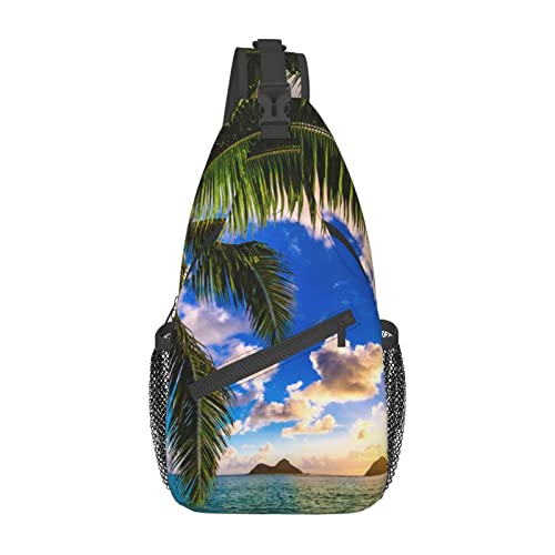 Sac à dos en diagonale avec bandoulière simple Sunrise Ocean | Randonnée et voyage