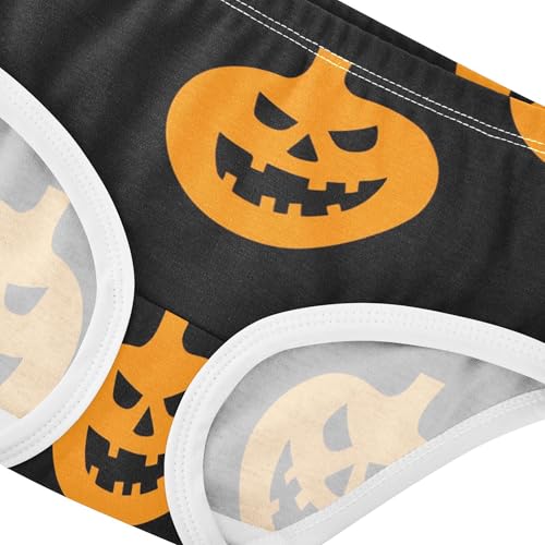 Spooky Halloween Jack Pumpkin Toddler Girls Underwear 2t Cotton Cute Panties Girl Cartoon Briefs Undies Kids4