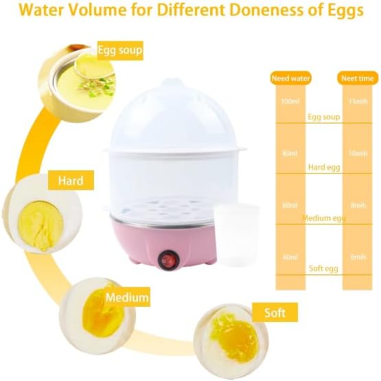 Smart Electric Egg Boiler Corn Milk Rapid Breakfast Multi-Functional Home Use Rapid Egg Cooker Steamer Automatic Egg Boil Cooker: Up To 14 Large Boiled Eggs. Water Mesuring Cup.