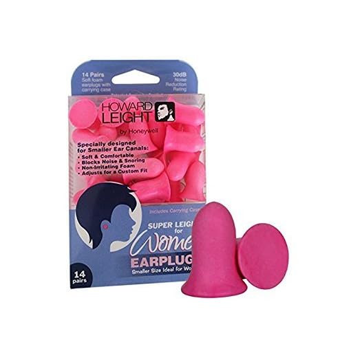 Howard Leight Women Earplugs Pnk 14 Pair Pack of 4