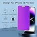 PDDKISS Compatible for iPhone 14 Pro Max Privacy Screen Protector Tempered Glass 6.7 inch Display, Gradient Colorful Anti Spy Light HD Easy Installation