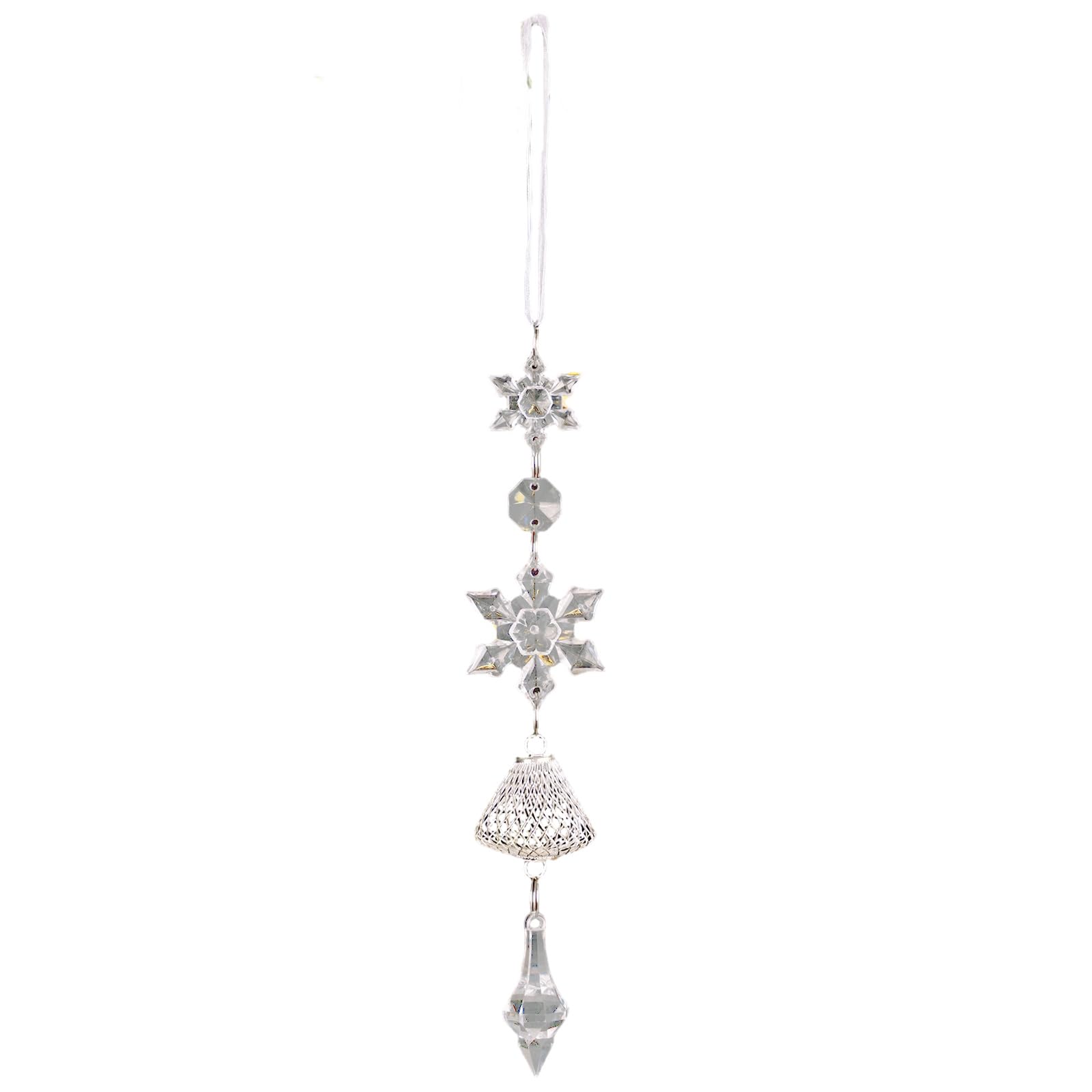 Tsophreniq Christmas Decorations Shatterproof Snowflake Hanging Ornament for Holiday Party Tree Home Christmas Ornament Clear Hanging Decorations