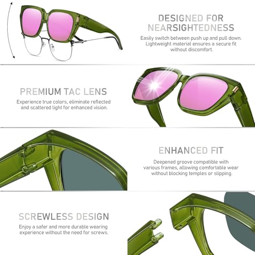 Image of HAOLOTA Polarized Sunglasses for Men Women Designer Driving Glasses Lightweight UV400 Protection