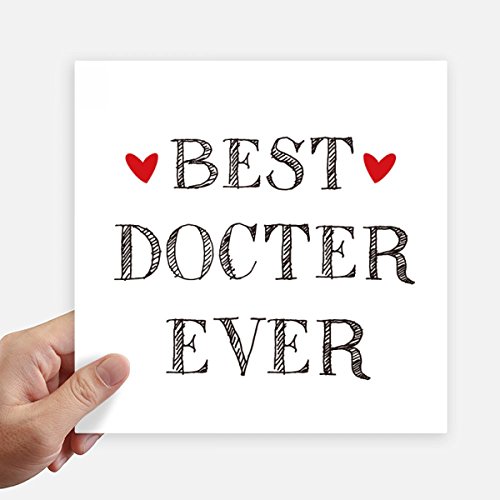 Sticker carré Le Meilleur Docteur lot de 4 autocollants 20cm pour relooker vos objets - 2