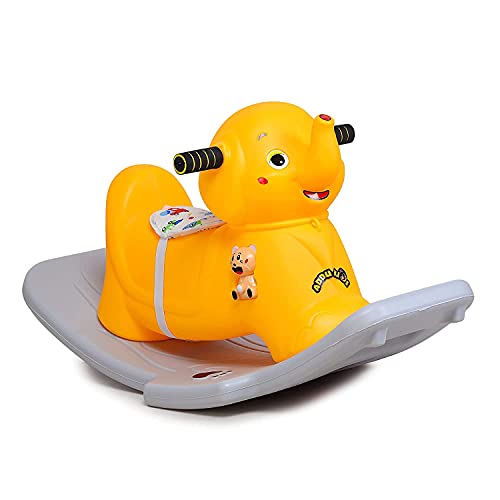 Image of Popo Toys Murphy Rocker (Yellow)| Rocker for Kids Birthday Gift for Kids /Boys /Girls /Rocker with Musical & Lightning Toy | Cute Character, (MT026)