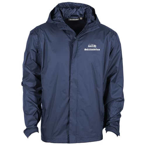 Image of Dunbrooke Men's NFL Tropic Waterproof Packable Full-Zip Hoodie Jacket