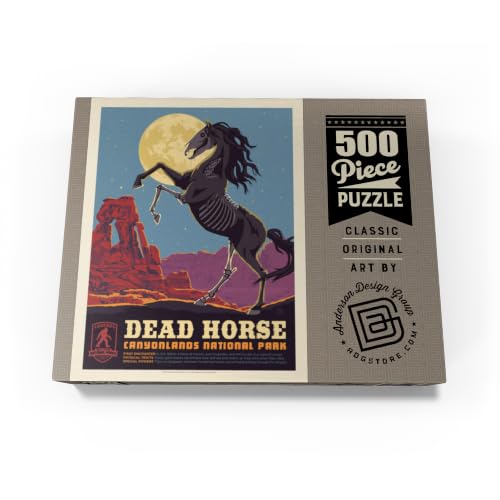 MyPuzzle Legends of The National Parks: Canyonlands' Dead Horse, Puzle Vintage de 500 piezas para adultos miniatura 4