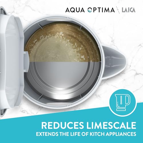 Aqua Optima Evolve+ Water Filter Cartridges 12 Pack - Fits Brita Jugs & Alternative for Maxtra Filters* - Reduces Limescale, Chlorine and Other Impurities - by LAICA (Packaging May Vary)