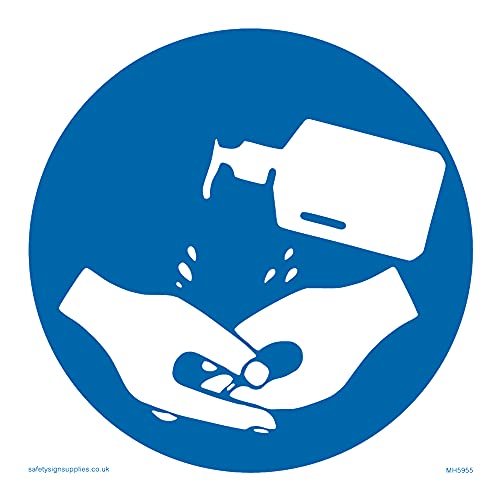Hand sanitiser symbol Sign - 100x100mm - S10
